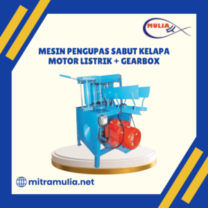 Mesin Pengupas Sabut Kelapa Motor Listrik + Gearbox